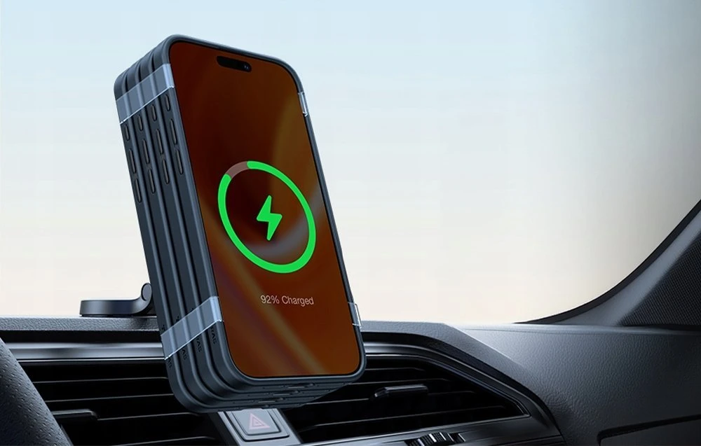 Dėklas Torras Pstand Spin Case, skirtas iPhone 16 Pro (juodas)