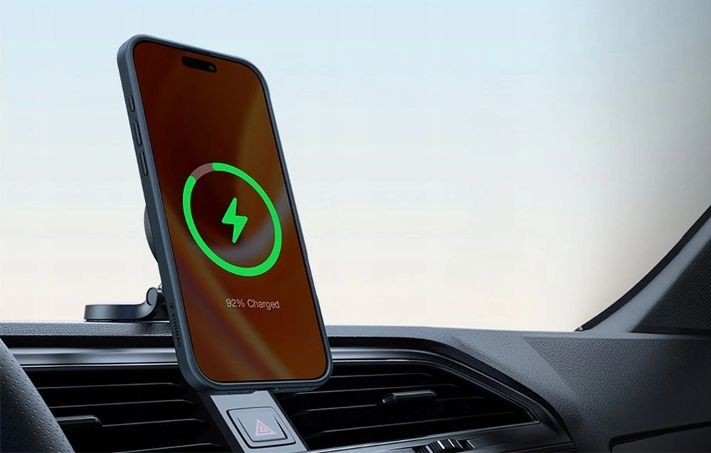 Dėklas Torras Pstand Spin Case, skirtas iPhone 16 (juodas)