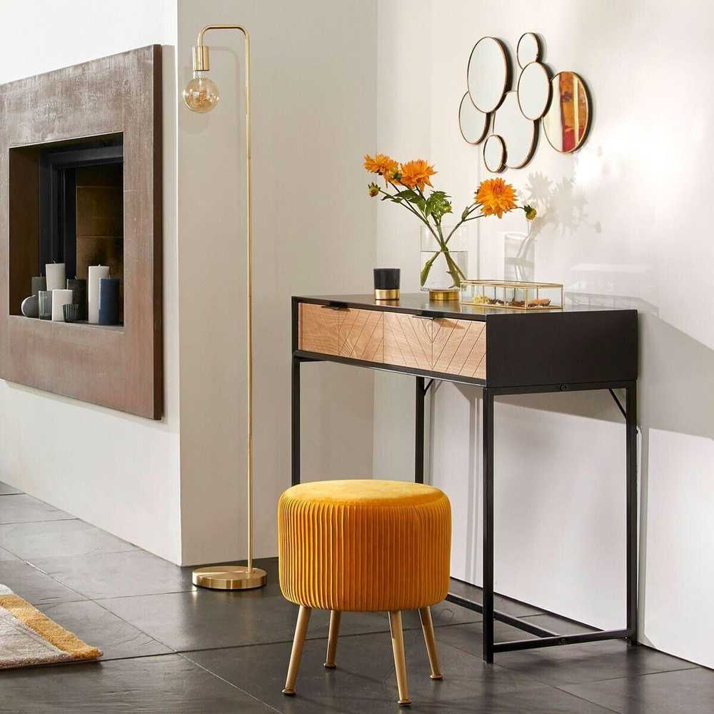 Atmosphera Lamp Metalinis toršeras svetainei, modernus, aukso spalvos.