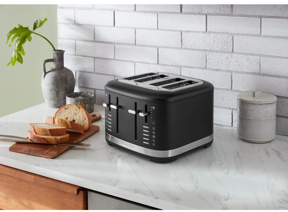 Skrudintuvas "KitchenAid" 4 riekelių skrudintuvas 5KMT4109EBM juodas nerūdijantis plienas 5KMT4109EBM, 4 tosty
