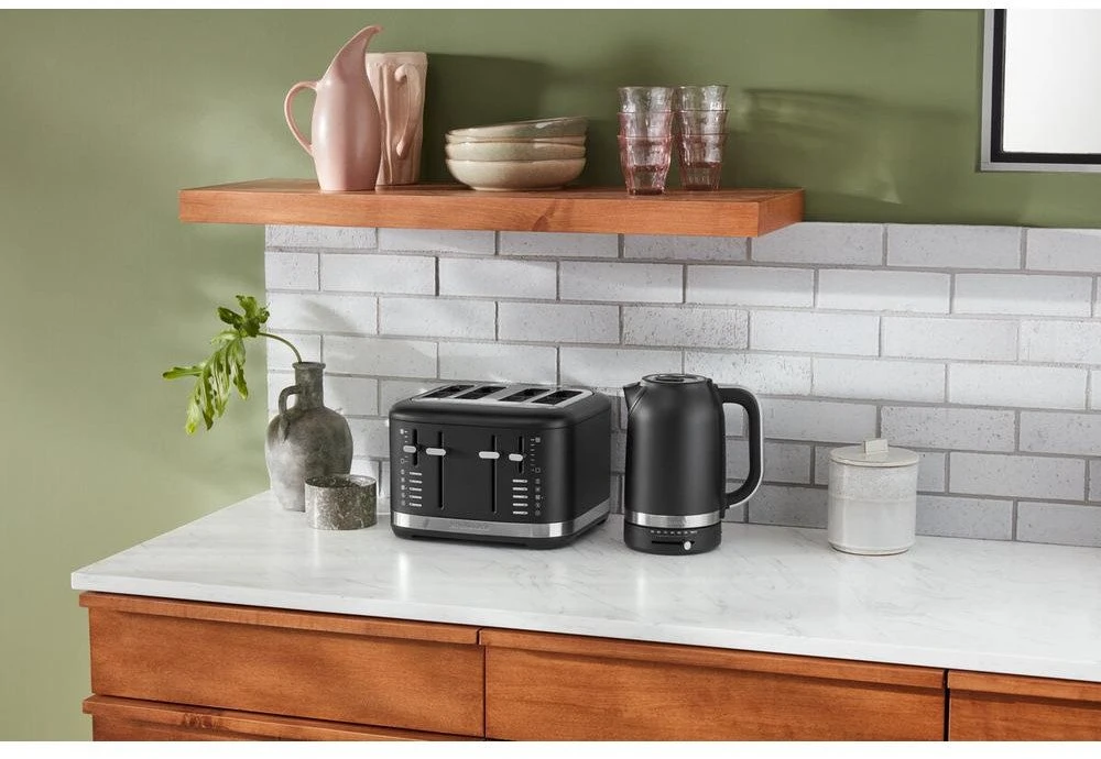 Skrudintuvas "KitchenAid" 4 riekelių skrudintuvas 5KMT4109EBM juodas nerūdijantis plienas 5KMT4109EBM, 4 tosty