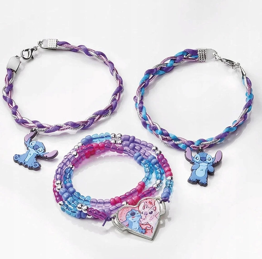 Totum : Disney Stitch – 2 in 1 kūrybiškumo rinkinys (modelio dažai ir apyrankių pakabukai) (TT700178)