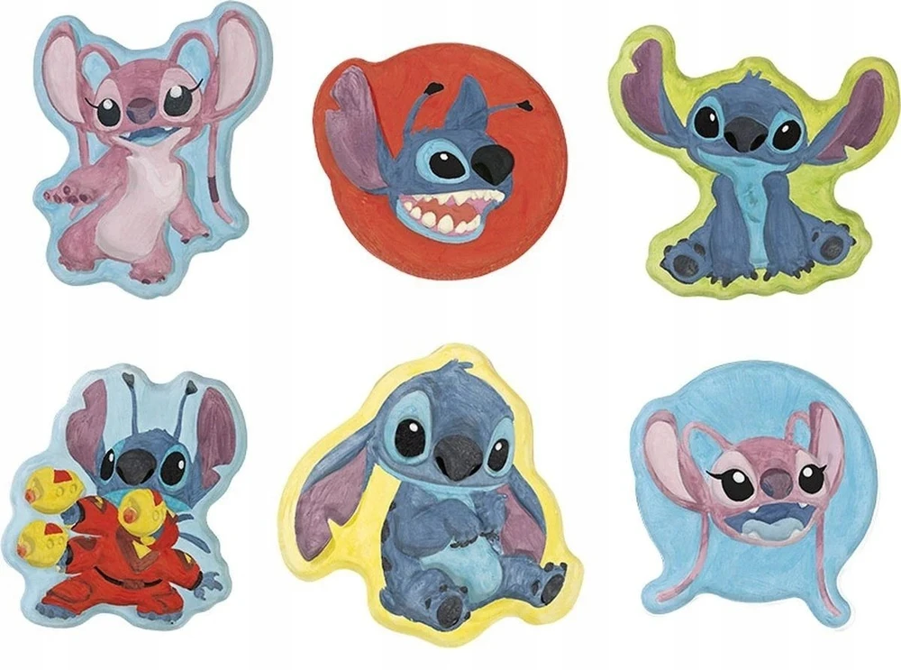 Totum : Disney Stitch – 2 in 1 kūrybiškumo rinkinys (modelio dažai ir apyrankių pakabukai) (TT700178)
