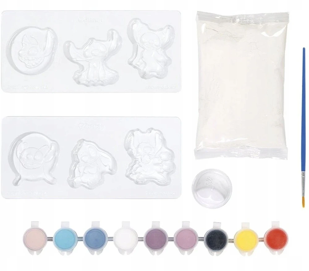 Totum : Disney Stitch – 2 in 1 kūrybiškumo rinkinys (modelio dažai ir apyrankių pakabukai) (TT700178)