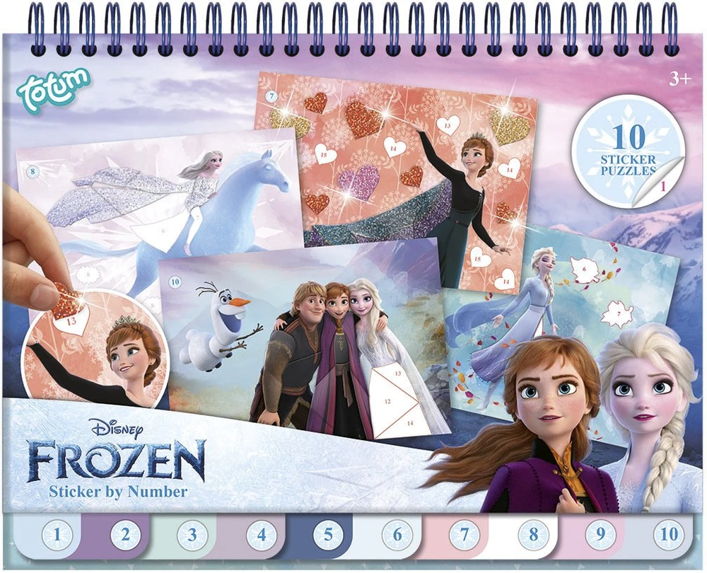 Totum Lipdukai pagal numerius FROZEN Ledo šalis spalvinimo knygelė „Pasidaryk pats“