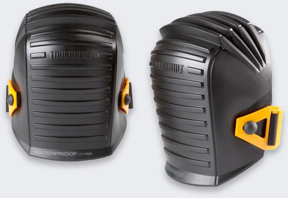 Toughbuilt KP-102 kelių pagalvėlės priekiniu ir šoniniu kampu