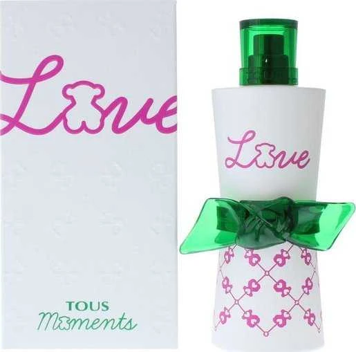 Tous „Take Me Anywhere“ rinkinys moterims: „Love Moments“ tualetinis vanduo, 90 ml + sulankstomas tekstilinis maišelis „Love Moments“