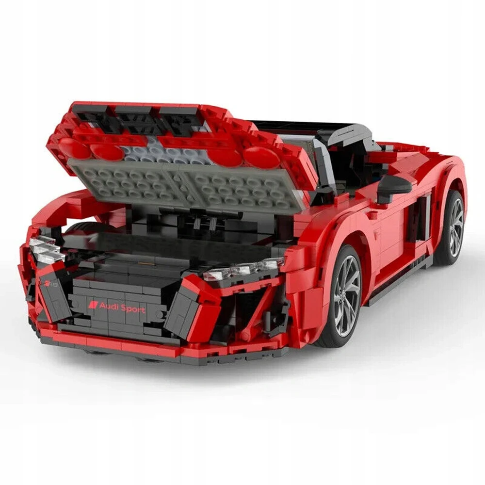 RASTAR 1:14 mastelio surenkamas automodelis AUDI R8 Spyder Bricks, 93800