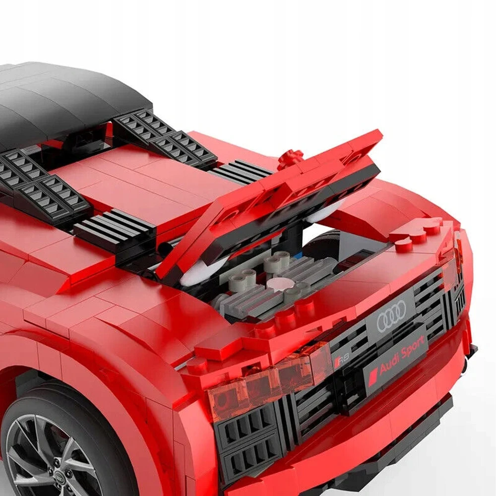 RASTAR 1:14 mastelio surenkamas automodelis AUDI R8 Spyder Bricks, 93800