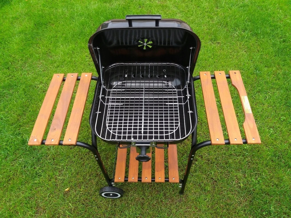 Lund Anglies grilis su dangčiu, grotelių reguliavimu, BBQ nešiojamas