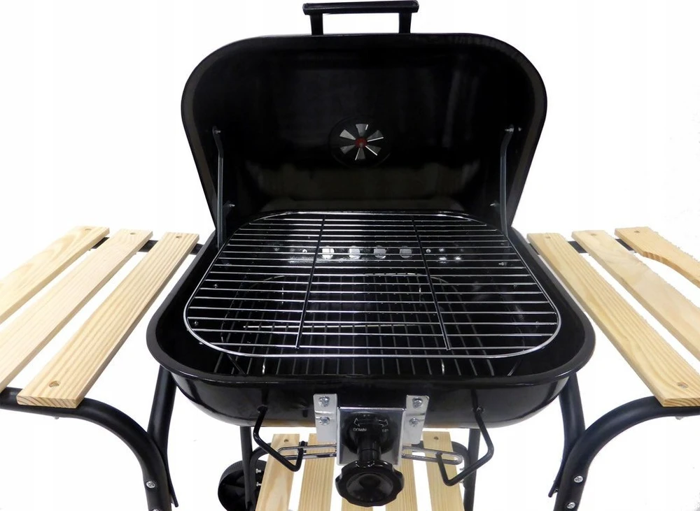 Lund Anglies grilis su dangčiu, grotelių reguliavimu, BBQ nešiojamas