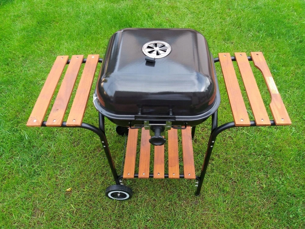 Lund Anglies grilis su dangčiu, grotelių reguliavimu, BBQ nešiojamas