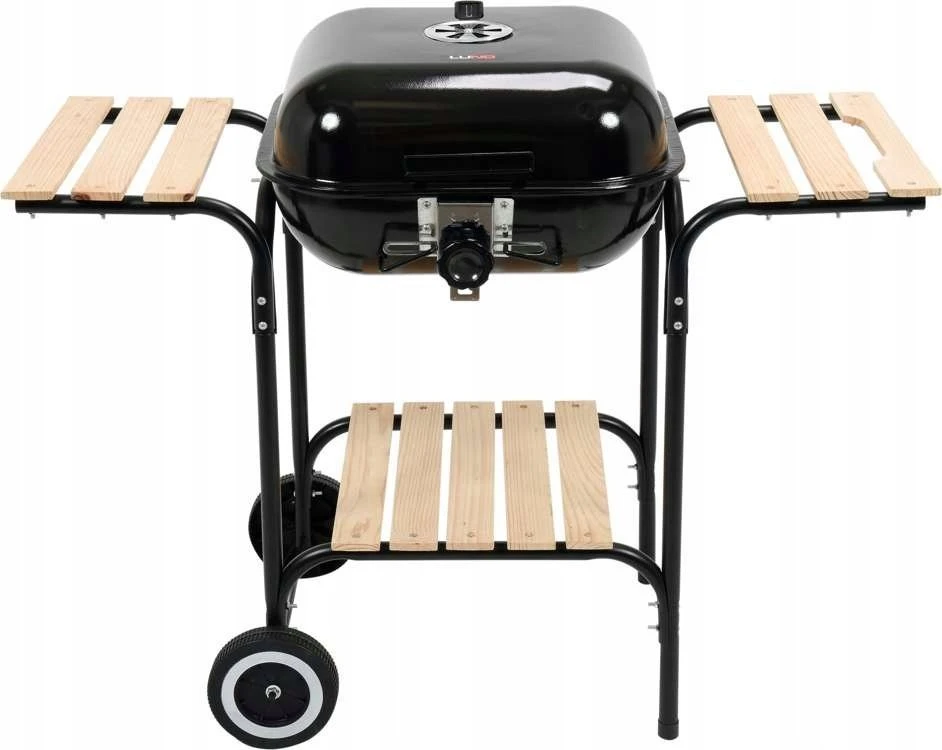 Lund Anglies grilis su dangčiu, grotelių reguliavimu, BBQ nešiojamas