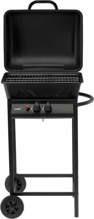 Toya LUND GAS GRILL 2 BURNERS 5.5KW Juodas