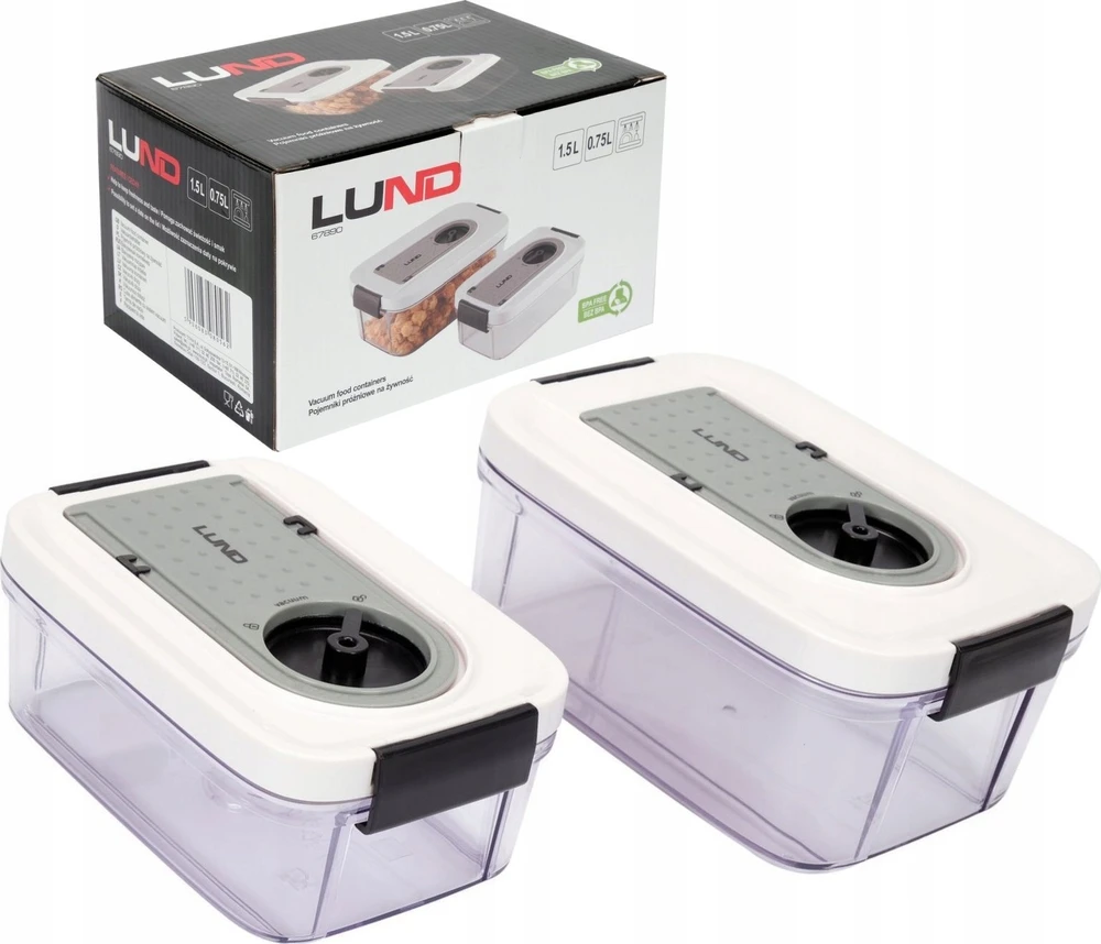LUND VAKUUMINĖS INDAI 0,75 l, 1,5 l
