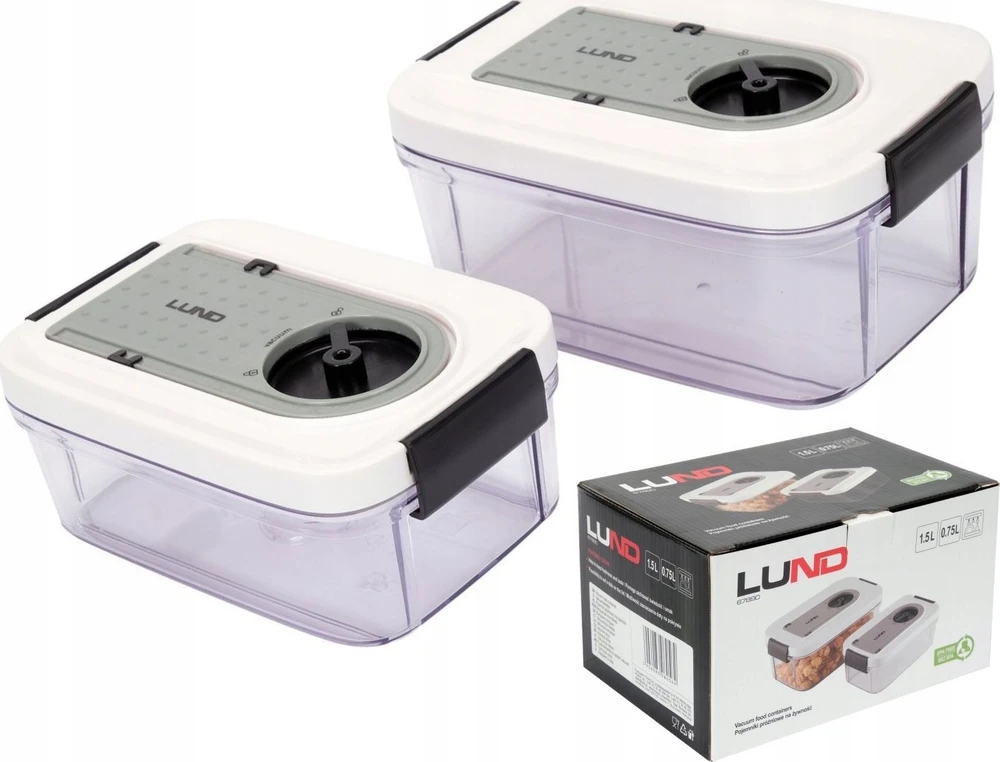 LUND VAKUUMINĖS INDAI 0,75 l, 1,5 l