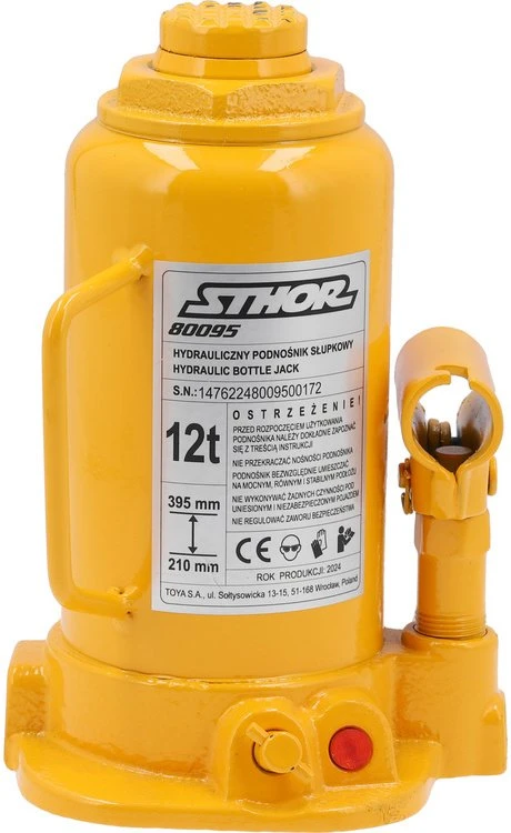 Sthor Toya Sa Poland Hidraulinis butelinis domkratas | 12 t | 210–395 mm (80095)