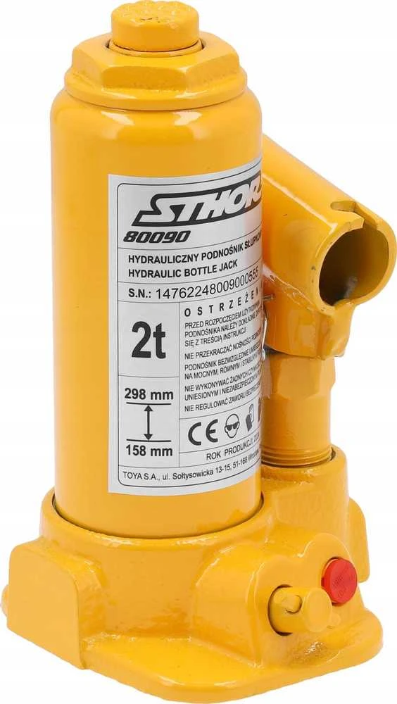 Sthor Toya Sa Poland Hidraulinis butelinis domkratas | 2 t | 158–298 mm (80090)
