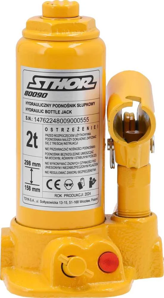 Sthor Toya Sa Poland Hidraulinis butelinis domkratas | 2 t | 158–298 mm (80090)