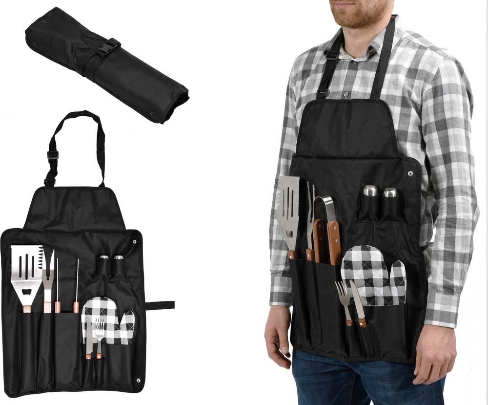 Toya YATO FARTUCH DO GRILLOWANIA Z AKCESORIAMI-8SZ