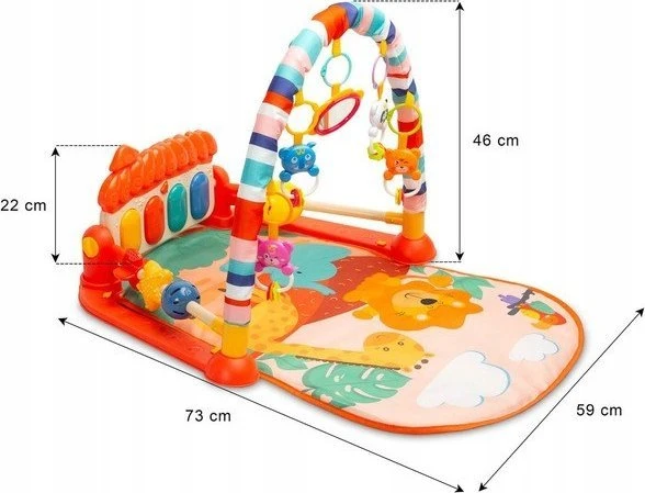 Oranžinis Lavinamasis kilimėlis Toyz Zoo, Oranžinis