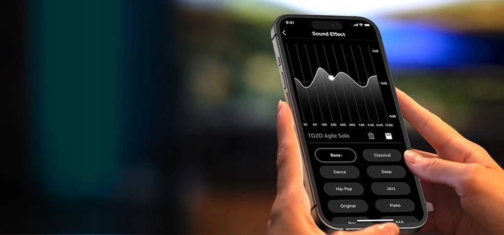 Tozo Agile Solo TWS Bluetooth ausinės juodos