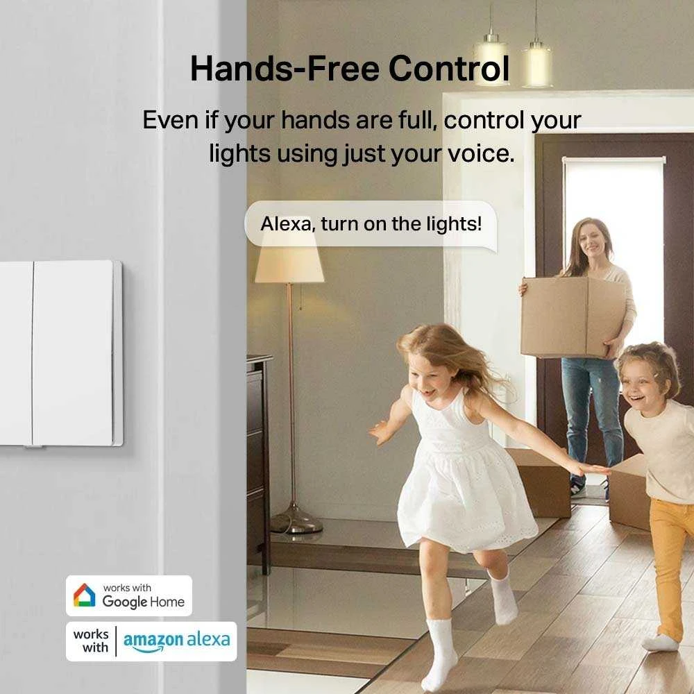 TP-LINK išmanusis šviesos dvigubas jungiklis „Tapo S220“ (TAPO S220)