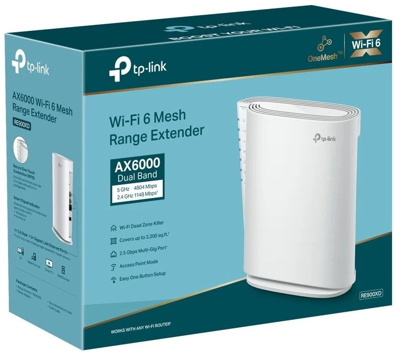 Maršrutizatorius Tinklo Įrenginys - TP-LINK RE900XD 1Gbps 110x297x240 mm