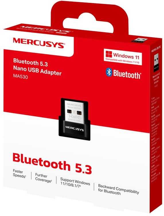 Adapteris bluetooth TP-Link Mercusys MA530 Bluetooth Nano USB Adapteris
