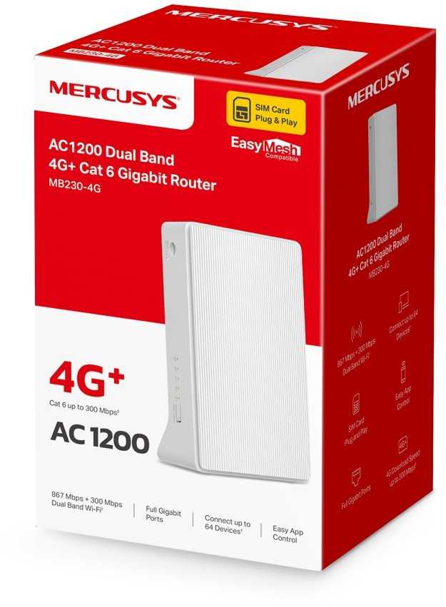 Maršrutizatorius TP-Link Mercusys MB230-4G