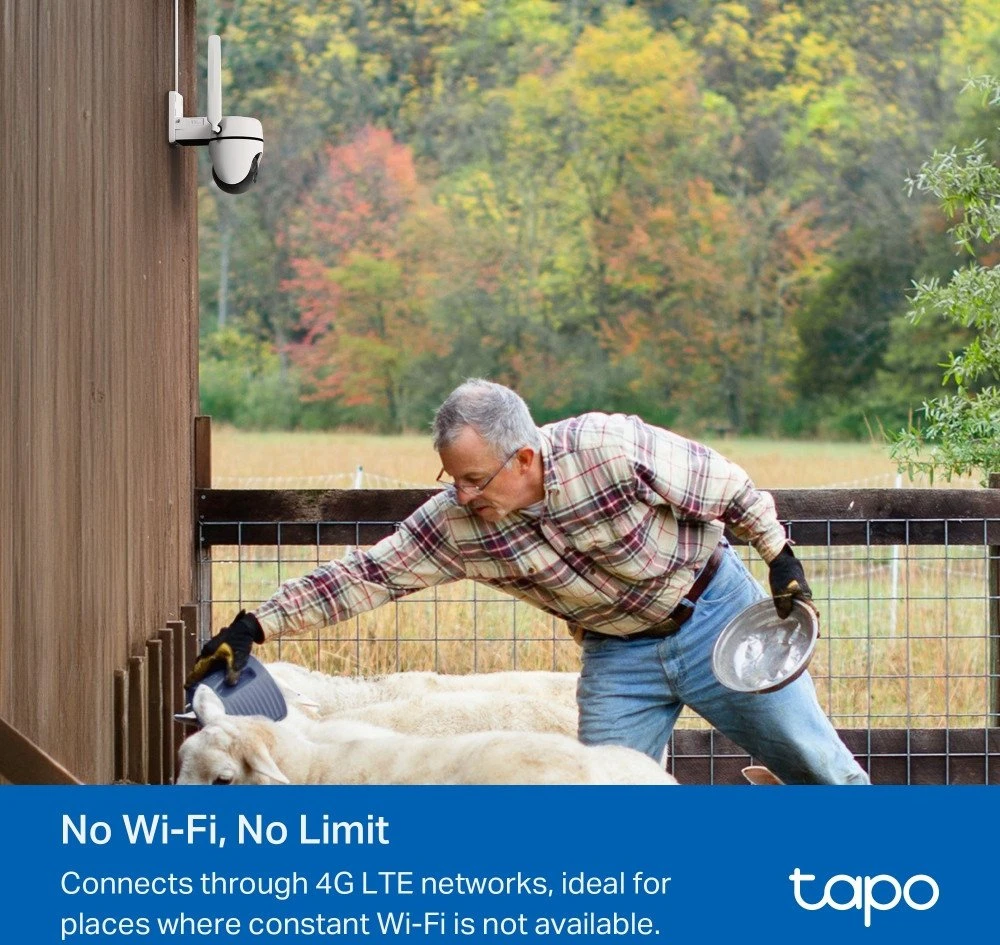 Tilt TP-Link TAPO C501GW lauko 4G LTE kamera su horizontaliu/pakreipiamu vaizdu