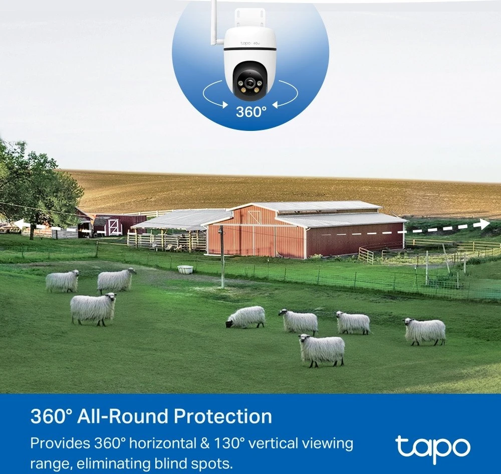Tilt TP-Link TAPO C501GW lauko 4G LTE kamera su horizontaliu/pakreipiamu vaizdu