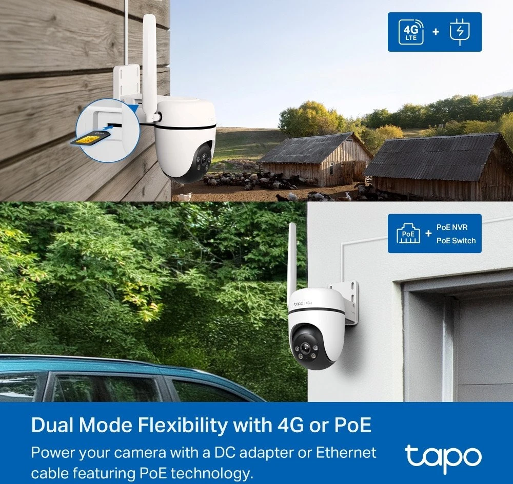 TP-Link lauko panoraminė/pakreipiama 4G LTE kamera