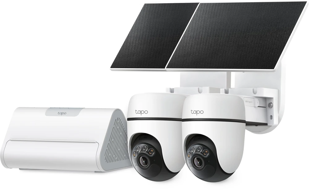 TP-Link Tapo HB112 - Solar Cam 2K Pan/Tilt (2 kamerų rinkinys) + H500