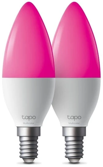 TP-Link Tapo L430C(4-pack) išmanioji WiFi reguliuojamo ryškumo LED lemputė (spalvinga, 2500K-6500K, 470lm, 2.4GHz, E14)