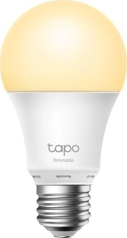 TP-Link Tapo L510E išmanioji „Wi-Fi“ lemputė (806 lm, 2700 K spalva, reguliuojamas šviesos stiprumas)