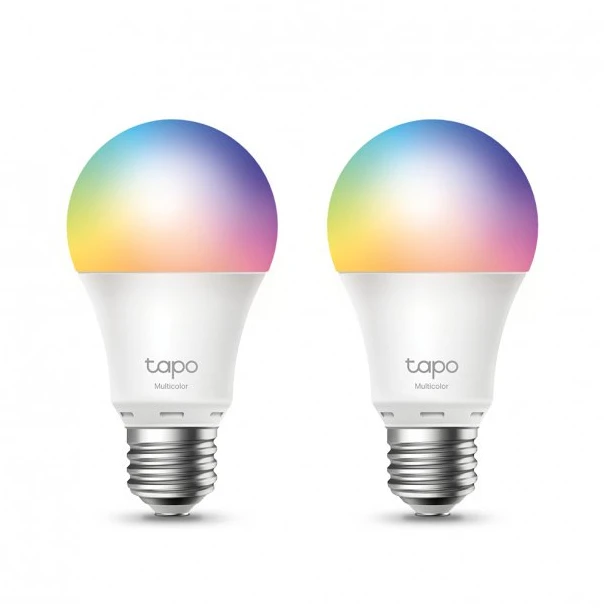 TP-Link „Tapo“ išmanioji „Wi-Fi“ lemputė, daugiaspalvė, 4 vnt. pakuotė, išmanioji lemputė, „Wi-Fi“, metalinė, balta, 802.11b, 802.11g, „Wi-Fi 4“ (802.11n), LED, E27
