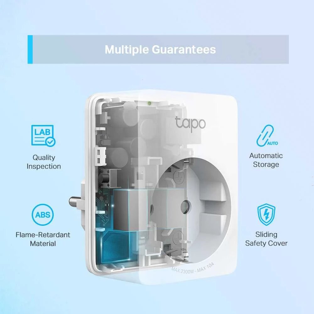 TP-Link TP-LINK TAPO P100 SMART PLUG WI-FI SOCET 4 vnt.