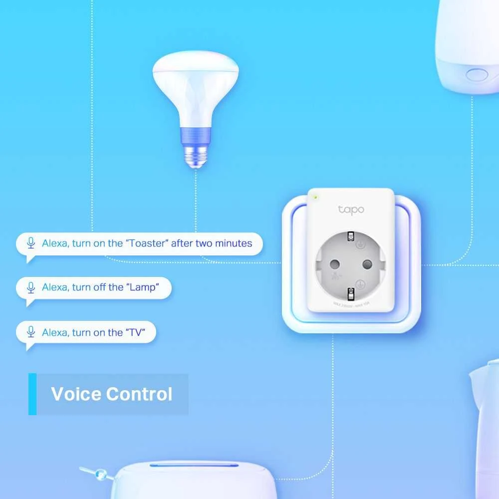 TP-Link TP-LINK TAPO P100 SMART PLUG WI-FI SOCET 4 vnt.