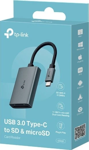 Skaitytuvas TP-Link TP-Link UA440C USB3.0 Type-C to SD & Micro SD 4.0 Adapteris