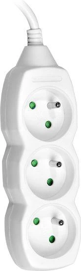 TRACER TRALIS44613 Prailginimo laidas TRACER PowerCord 1,5m 3 lizdai baltas