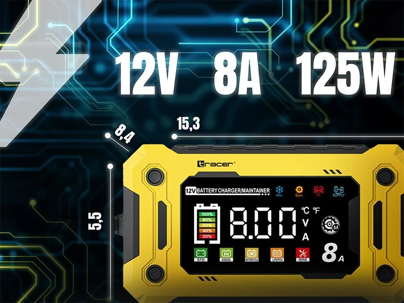 Prostownik, TRACER 12V 8A DT128 lygintuvas