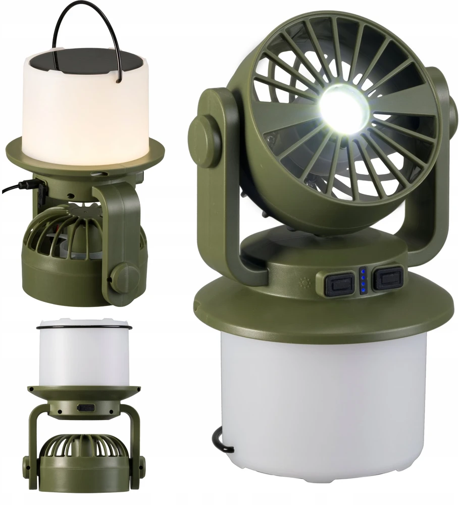 Przenośna Nešiojama stovyklavimo lempa su ventiliatoriumi „TRACER LightBreeze“