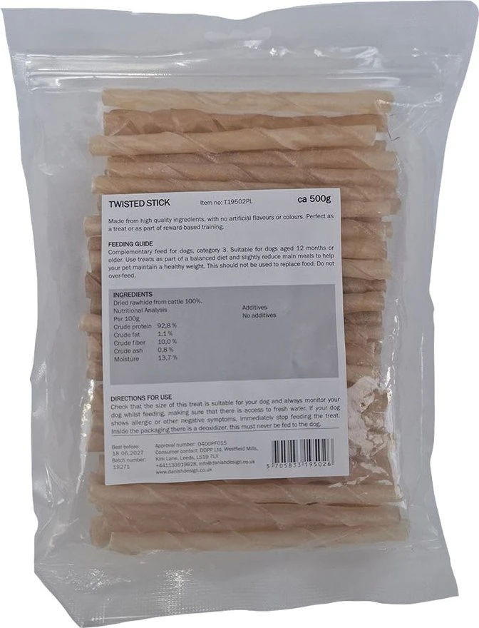 Treateaters Skanėstų rinkinys - Susuktas natūralus pagaliukas 500g - (19502)
