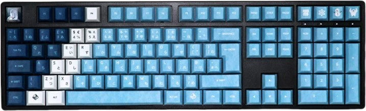 Klaviatūra Traitors YUKI ONNA Keycap Set UK išdėstymas