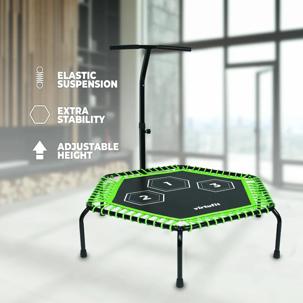 VIRTUFIT Fitness Pro batutas su rankena - juodas - 127 cm