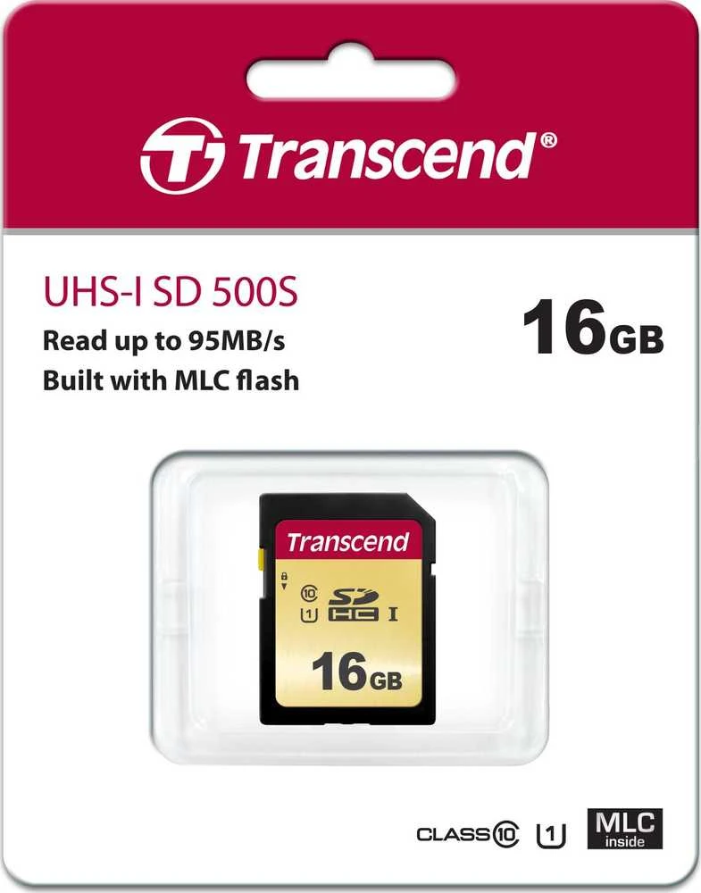 Atminties kortelė TRANSCEND 16GB UHS-I U1 SD kortelė MLC