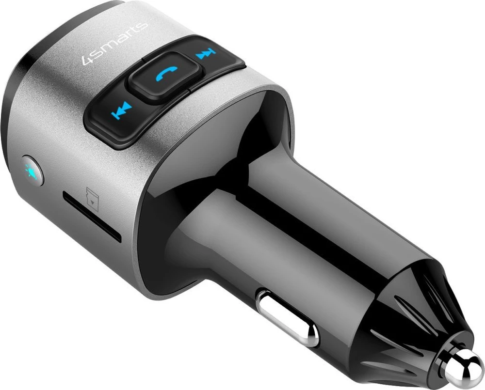4Smarts Bluetooth FM siųstuvas Media&Assist 2 su daugialypės terpės įvestimi, laisvų rankų funkcija, automobiliniu įkrovikliu