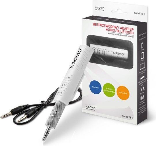 Savio Transmitter TR11 / audio imtuvas Jack 3.5mm balta, modelis