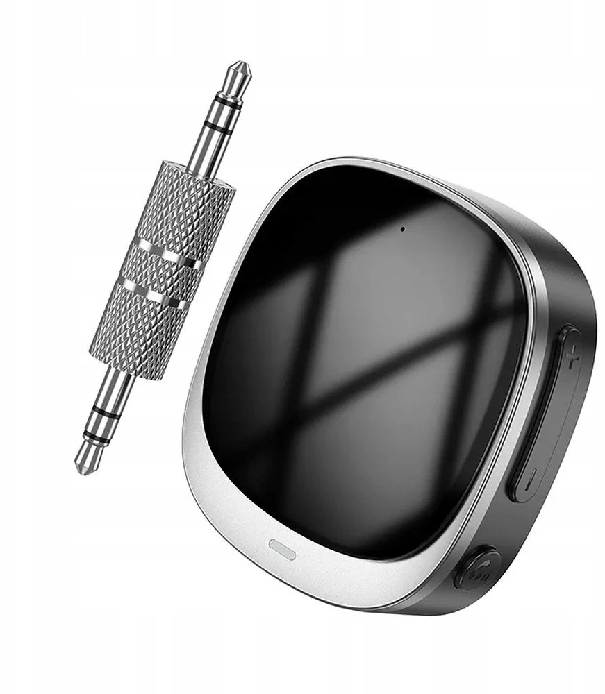 Adapteris AUX „Bluetooth“ lizdas 3,5 mm Hoco su ekranu E80 juodas